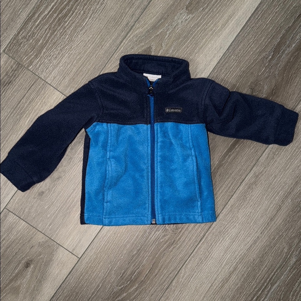 Columbia Navy and Teal Fleece Jacket